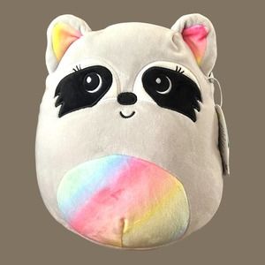 NWT Mox the racoon rainbow squishmallow trash panda